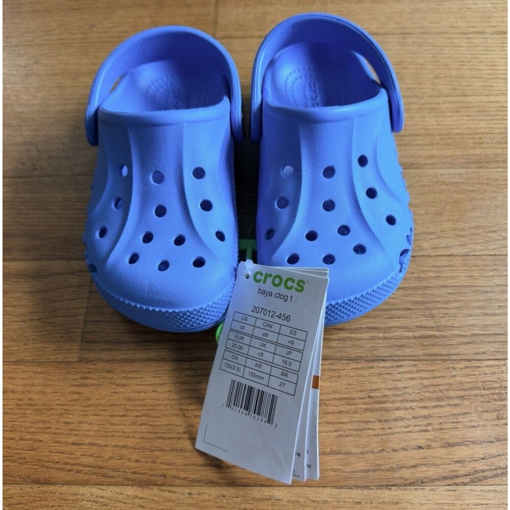 NWT Baya Clog Crocs Classic Clog Toddler C9 Blue Ironic Crocs Comfort Waterproof